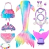 Elf glitter three-piece set + flippers + garland + crown necklace five-piece set
