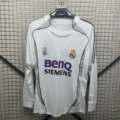 0607 retro real madrid home long sleeve