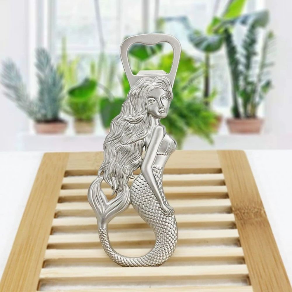 인어 금속 병따개 냉장고 스티커 창조적 인 병따개 맥주 오프너 합금 와인 오프너