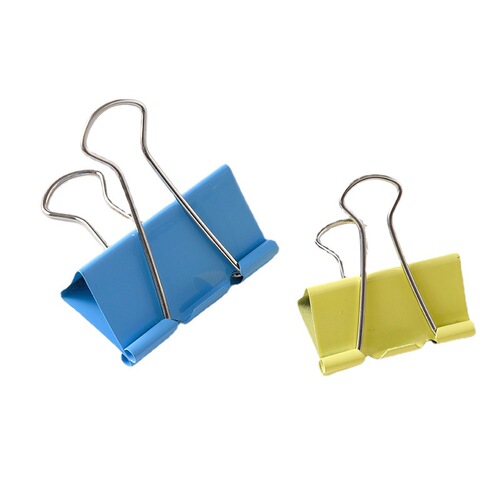 Colored long tail ticket office supplies metal binding file clip color dovetail clip ticket holder