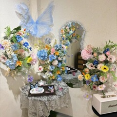モネ花園シミュレーション花シミュレーション花束フランス式結婚式装飾花高級感シーン配置手触り造花