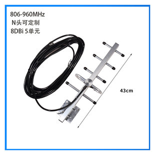 806-960M��ľ�쾀 5��Ԫ 8DBi �����涨��  �o��ͨ��Yagi-Uda�쾀