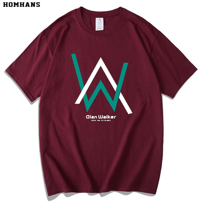 Cross-border Alan Walker Allen Walker faded men's short-sleeved cotton T-shirt student DJ music singer tide Cross-border Alan Walker Allen Walker faded men's short-sleeved cotton T-shirt student DJ music singer tide