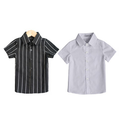 Men's Short Sleeve Shirt New Summer Outfit Children's Summer Collar Shirt Toddler Korean Version Baby Kids June 1st Clothes
