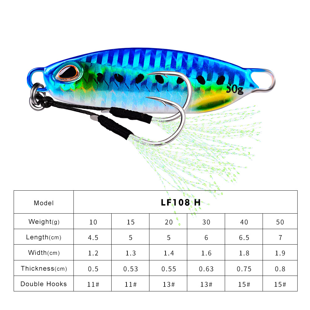 Metal Jigging Spoon Lures Wertical Jigs Fresh Water Bass Swimbait Tackle Gear