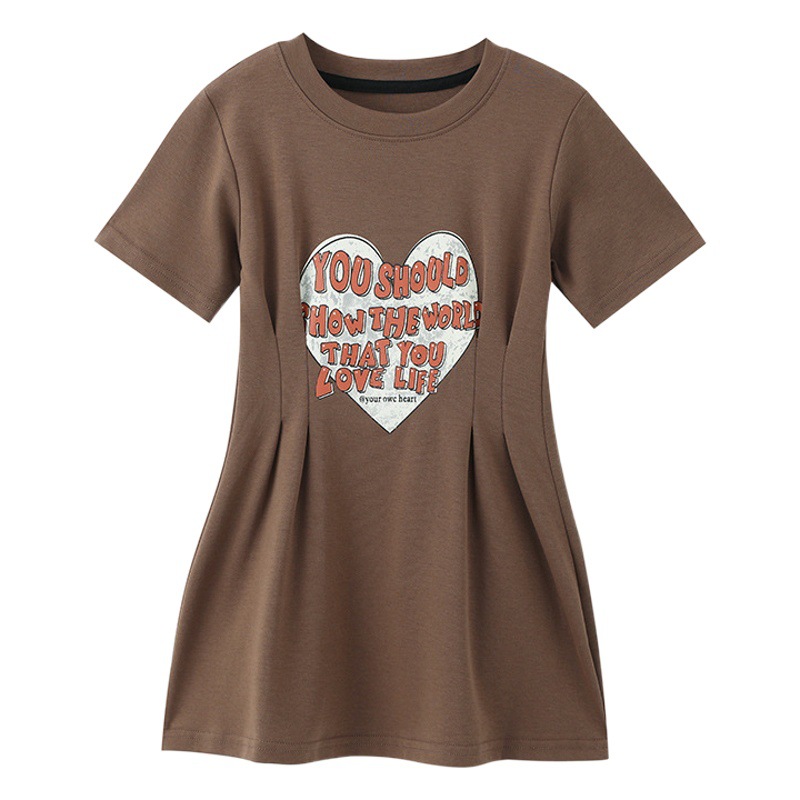 Estilo occidental verano nuevo vestido de padre-hijo estilo coreano más tamaño amor madre e hija intrigante vestido de cintura pequeña para una familia de cuatro ropa de padre-hijo