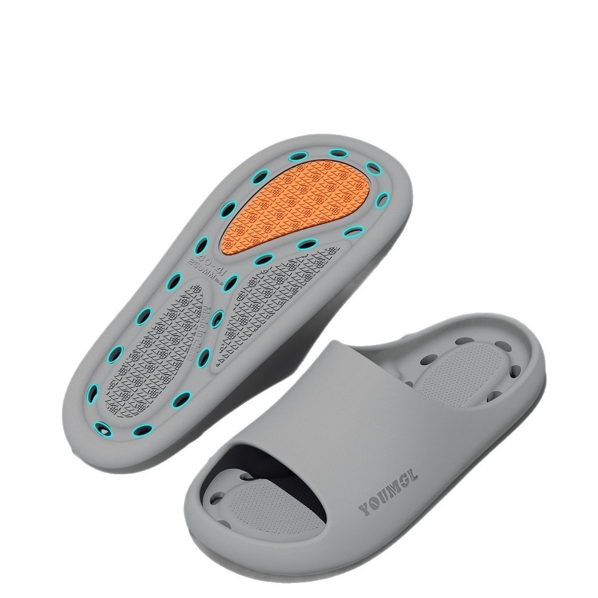 Non-Slip Water-Draining Bath Slippers Men, Indoor Home Use, With A Comfortable Feel, Bathroom-Specific EVA Top Quality Sandals For_voghion.com