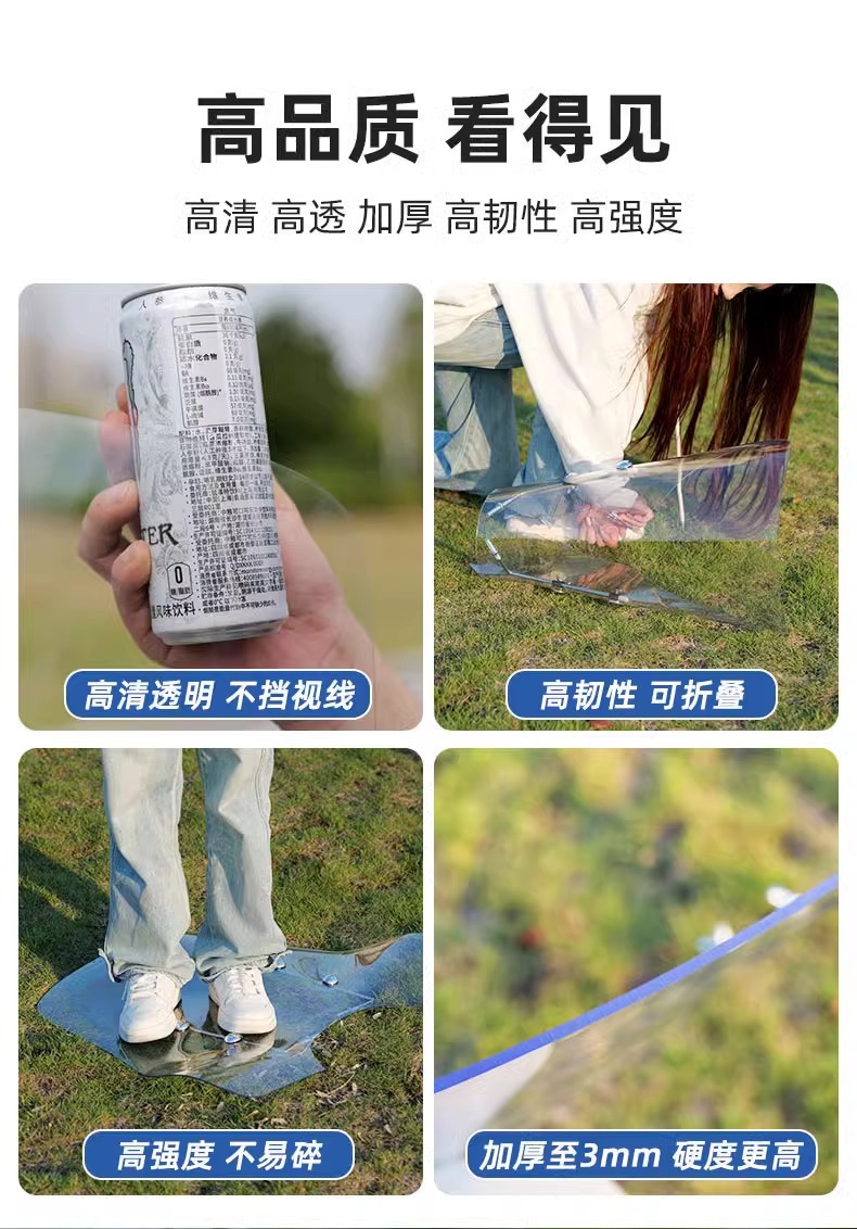 Motorcycle Front Windshield Hd Hand Guard Front Windshield Electric Vehicle Hd Transparent Front Rain Shield Universal Model