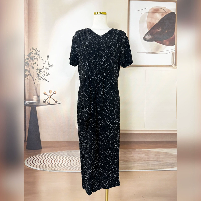 Высокое качество высокого класса супер эластичное платье с короткими рукавами