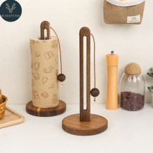 跨境加高加宽相思木厨房纸巾架立式免打孔卷纸架餐厅纸巾置物架