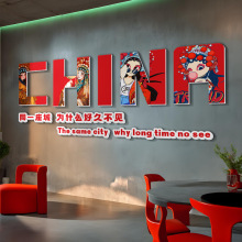 烧烤火锅店装饰创意墙面国潮墙纸网红打卡背景酒吧咖啡厅文化墙贴