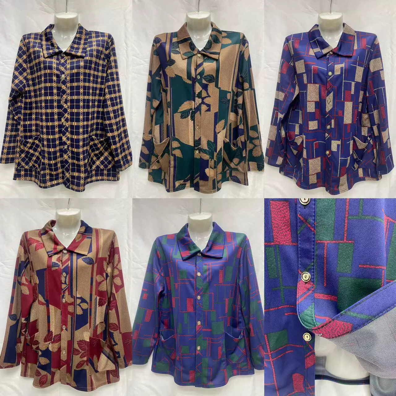 2024 женская одежда среднего и пожилого возраста, кардиган для матери с длинными рукавами, Весенняя женская одежда больших размеров, джинсовая хлопковая рубашка, куртка