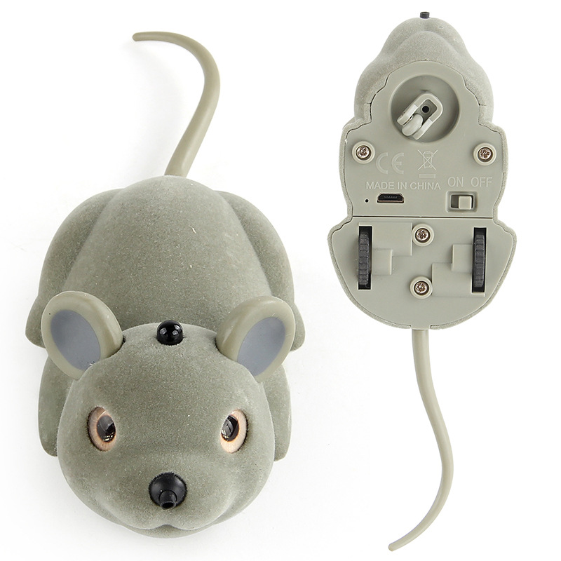 Juguete de Ratón Eléctrico a Control Remoto de Plástico con Infrarrojos para Mascotas