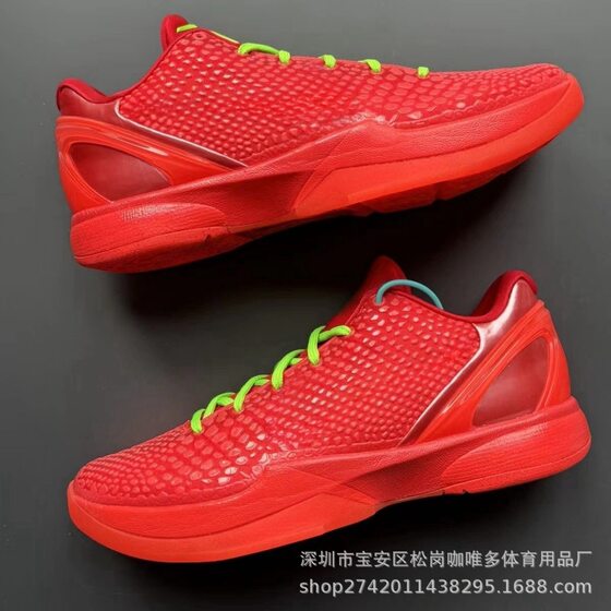 Wholesale Kobe 6 generation reverse Green Hornet playoff Black Mamba ZK6 black and white clown combat wear-resistant men and women basketball