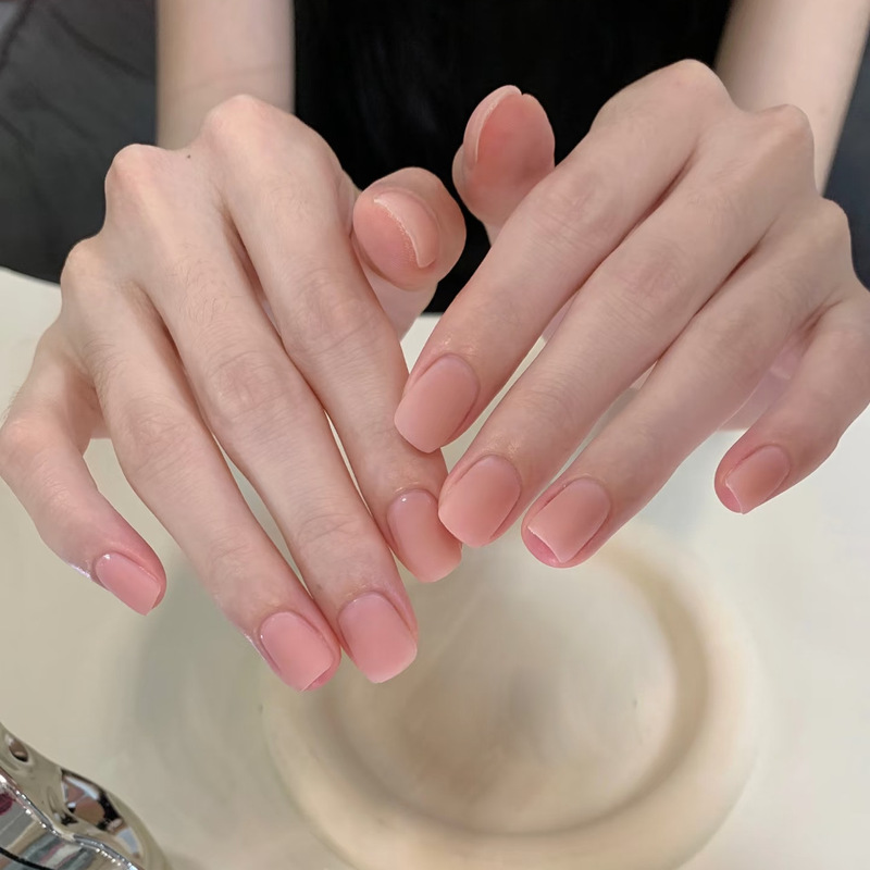 Cs-253 Matte Short Square Round Fake Nails Mini Matte Powder Natural Translucent Powder 30 Pieces Wearable Nails Wholesale Cs-253 Matte Short Square Round Fake Nails Mini Matte Powder Natural Translucent Powder 30 Pieces Wearable Nails Wholesale