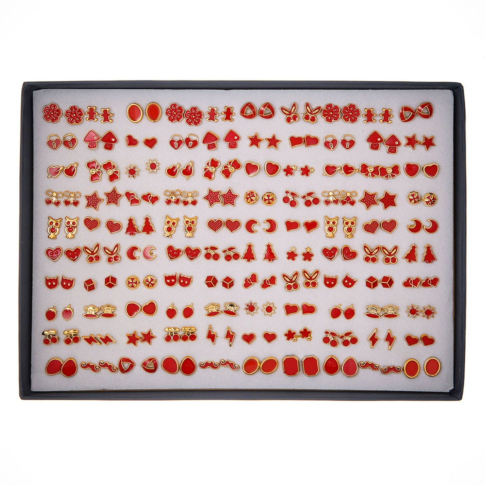 Д Earrings, fashionable lanyard holder, 100 pair, Korean style, simple and elegant design