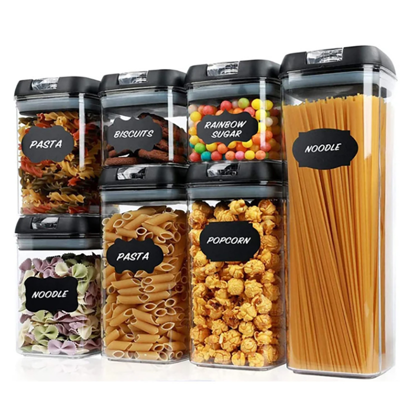 Tanque sellado para el hogar Caja de almacenamiento de cocina Almacenamiento cuadrado transparente Aperitivos frescos Tanque de granos integrales