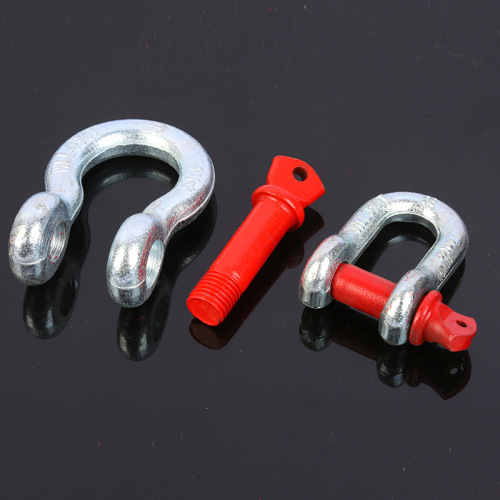 Galvanized alloy steel D-shaped shackle U-shaped shackle stainless steel horseshoe buckle lifting ring lifting bow American shackle