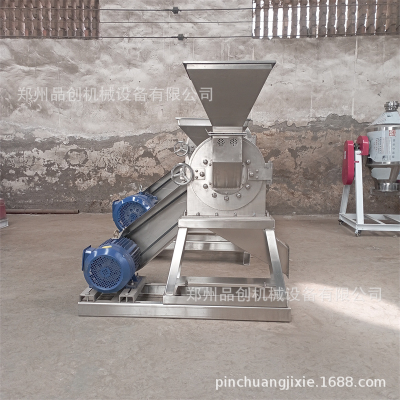 批发红辣椒打粉机 石膏牡蛎贝壳齿盘式磨粉机 不锈钢骨头粉碎机