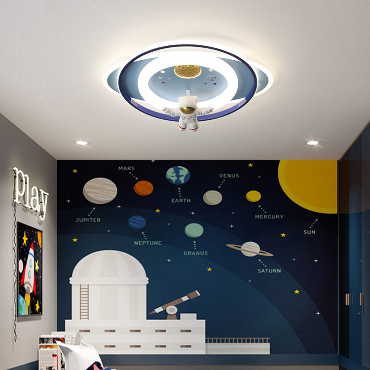 インスタ风子供部屋照明男の子女の子寝室ライトクリエイティブ个性宇宙飞行士宇宙人眼用シーリングライト