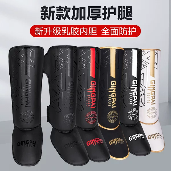 Competitive Thai boxing leg guard free fight with instep shin guard boxing fighting thickened protective gear ankle guard leg guard