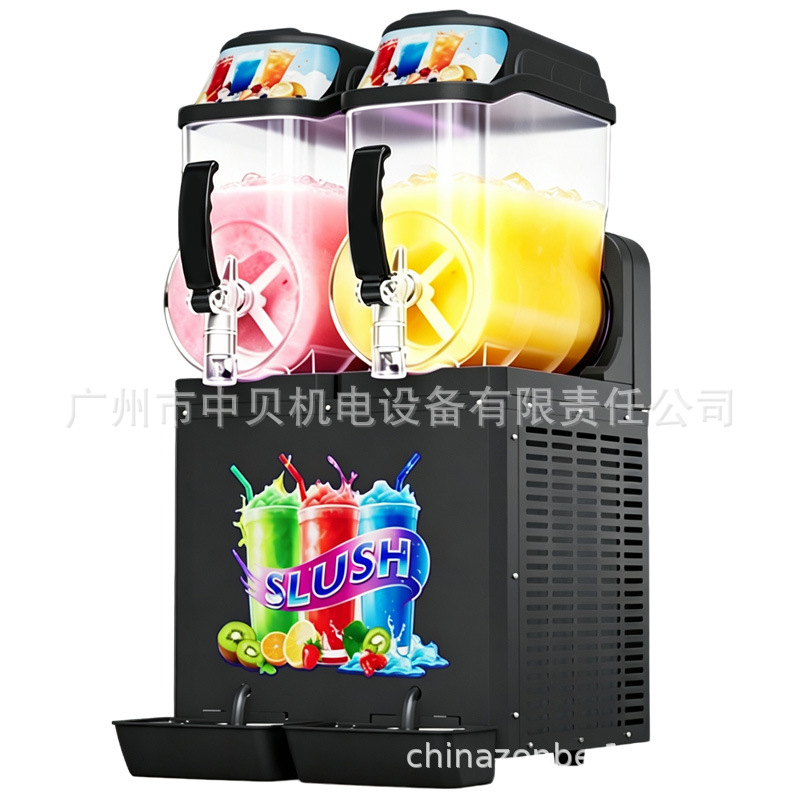 Máquina de barro de nieve comercial de un solo cilindro, dos cilindros, tres cilindros, máquina de deshielo de nieve, máquina de hielo, máquina de jugo de frutas cóctel slush Machine image 7
