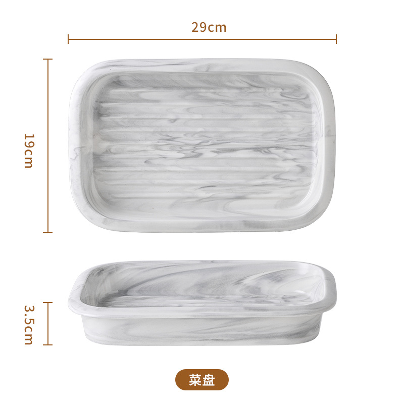 Cocina multi-funcional plato multi-capa bandeja de almacenamiento de hierro bandeja de cocción de cerámica creativa olla caliente bandeja de cocción plato de sopa