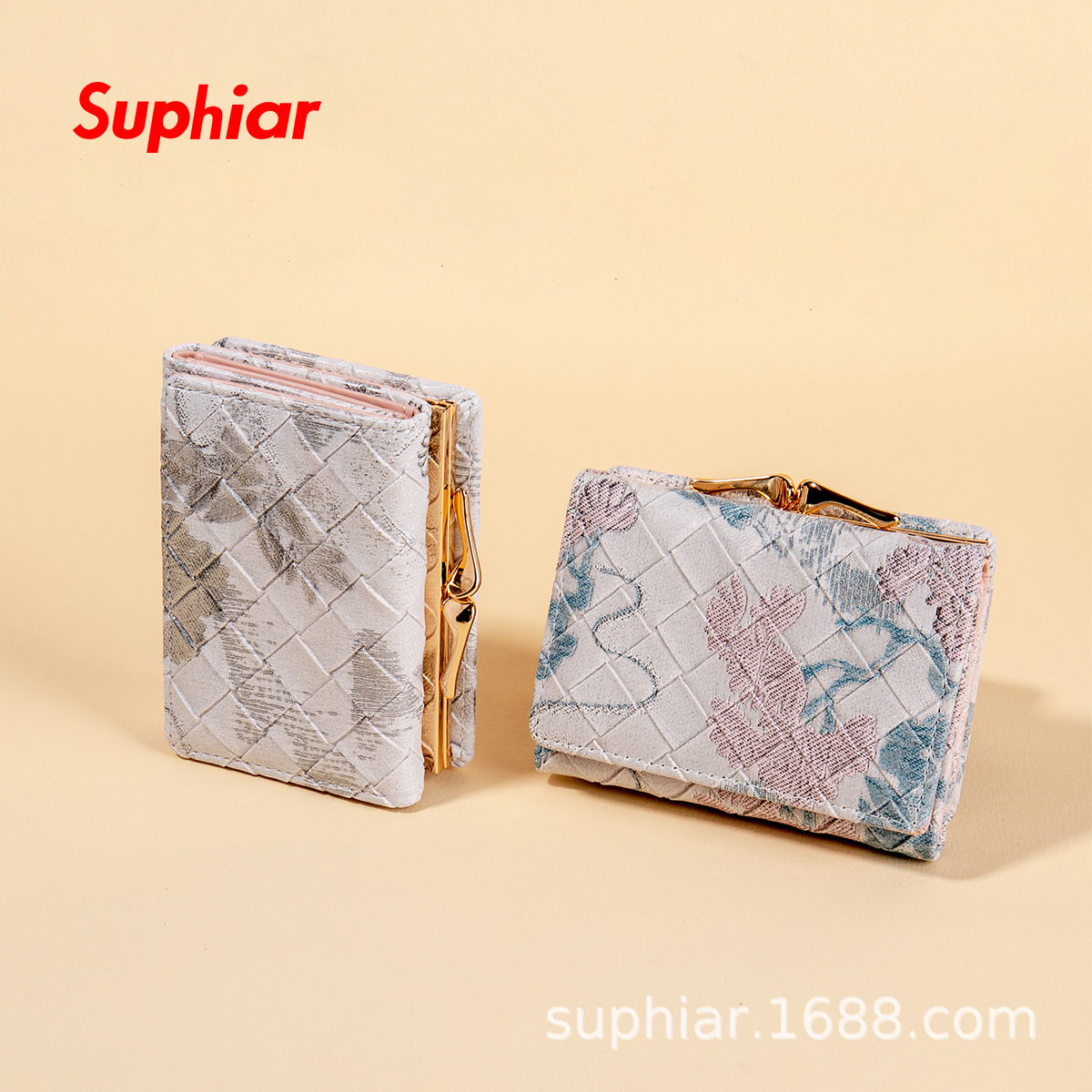 Nuevo monedero de moda retro transfronterizo, embrague de pu ligero corto para estudiantes, billetera de estilo nacional, sentido premium para mujer