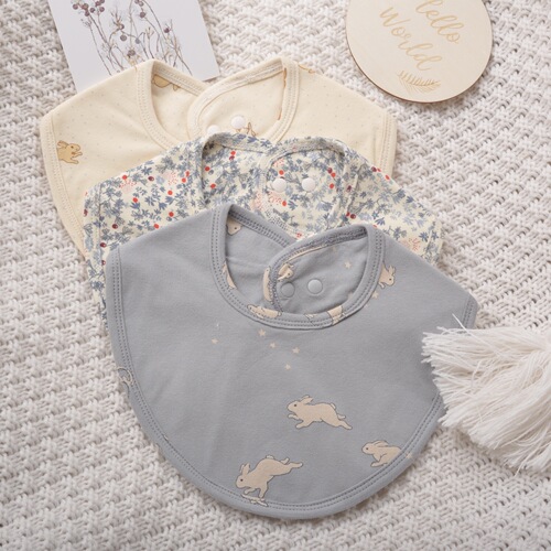 Nordic-style Danish baby 100% cotton waterproof bib for babies, soft baby face ruff