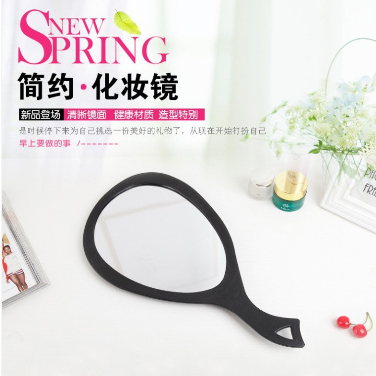 플라스틱 블랙 피파 미러 햄 다채로운 메이크업 거울 아름다움 교수형 거울 새로운 드레싱 욕실 핸들 거울