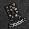 [Pearl chain + metal bear] 17 shoe buckles