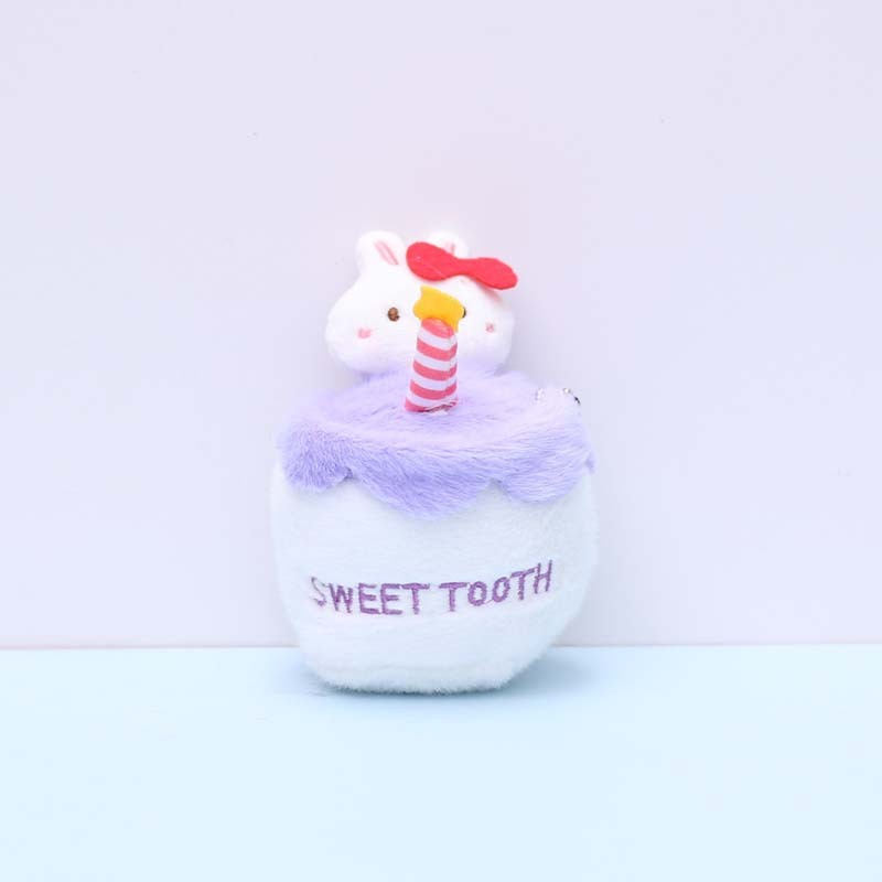甜蜜工坊下午茶毛绒挂件可爱kt瑞士卷棒棒糖生日蛋糕咖啡杯小兔子|undefined