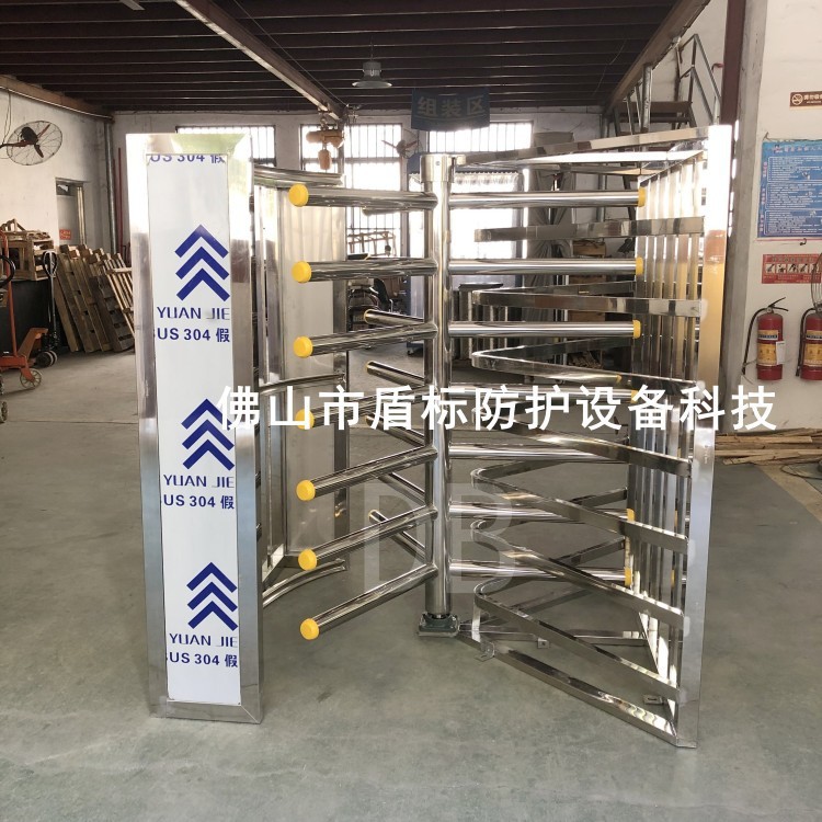 火车站手动半高转闸门单向人流控制滚闸手推不锈钢单向转闸旋转门