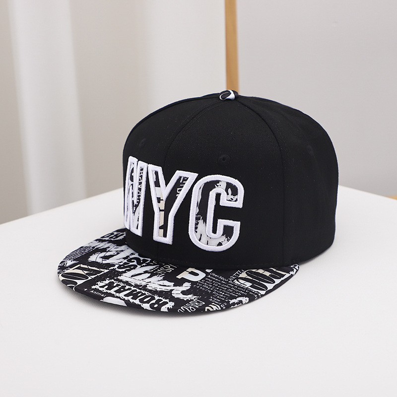 Baseball Cap Für Damen Und Herren Hip-hop Stil Schwarz Weiß_voghion.com