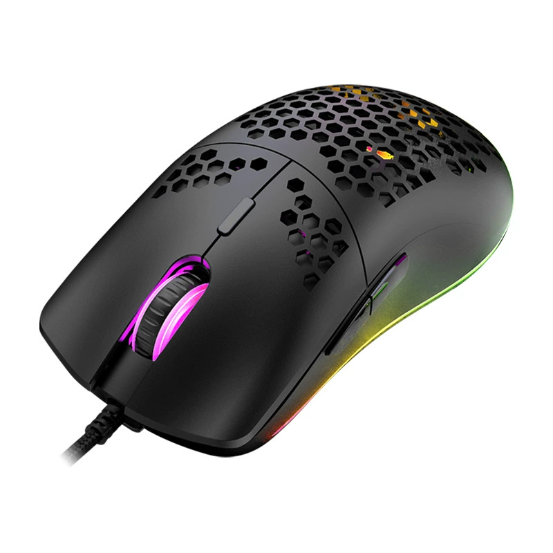 Проводная игровая мышь Hyun Yinhu XYH90, мышь-крыса с подсветкой RGB, яркая макро-мышь на 6 клавиш, кросс-граница