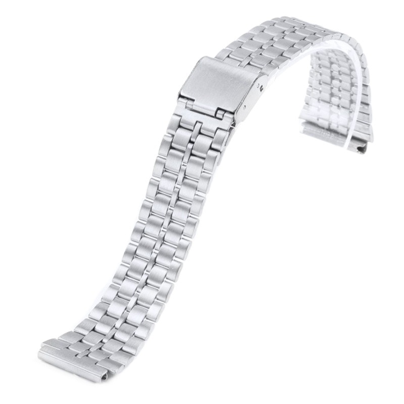 Correa de acero pequeña retro de cinco cuentas adecuada para relojes inteligentes Huawei y Samsung, correa de metal de acero inoxidable de 18 mm para hombres y mujeres.