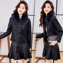 品牌真皮皮衣女2024冬新款时尚小个子短款加绒加厚高端绵羊皮外套