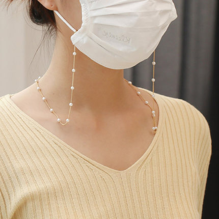 마스크 체인 진주 목걸이 여성 롱 실용 체인 2021년 신상 패션 액세서리 개성