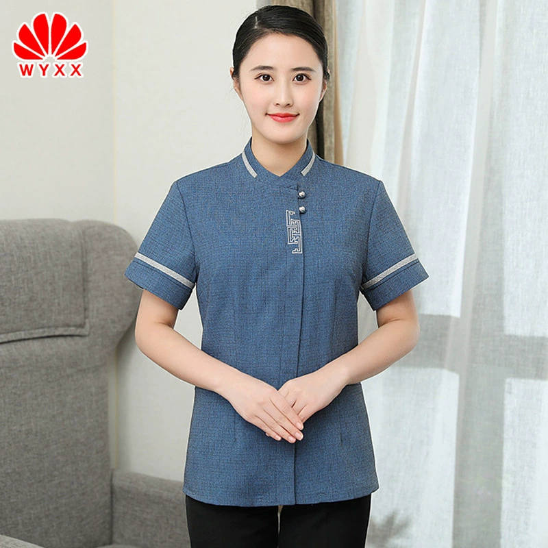 Уборка отеля рабочая одежда женская одежда с коротким рукавом летняя собственность гостиничного номера уборка PA тетя уборщик летняя одежда
