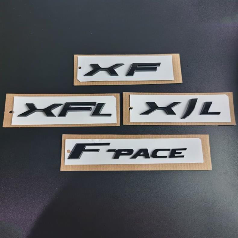 Suitable for Jaguar black car logo XJL XEL XFL FPACE AWD rear trunk logo with leopard English lettering