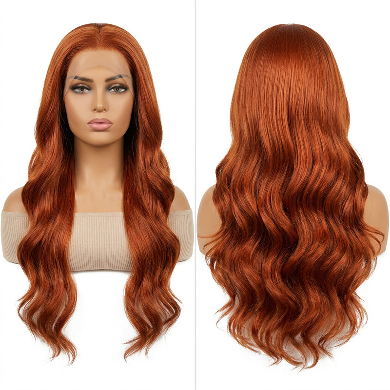 Cross-Border Hot-Selling Factory Price Lace Front Wig High-Quality Heat-Resistant Fiber Wig 26inch Cross-Border Hot-Selling Factory Price Lace Front Wig High-Quality Heat-Resistant Fiber Wig 26inch