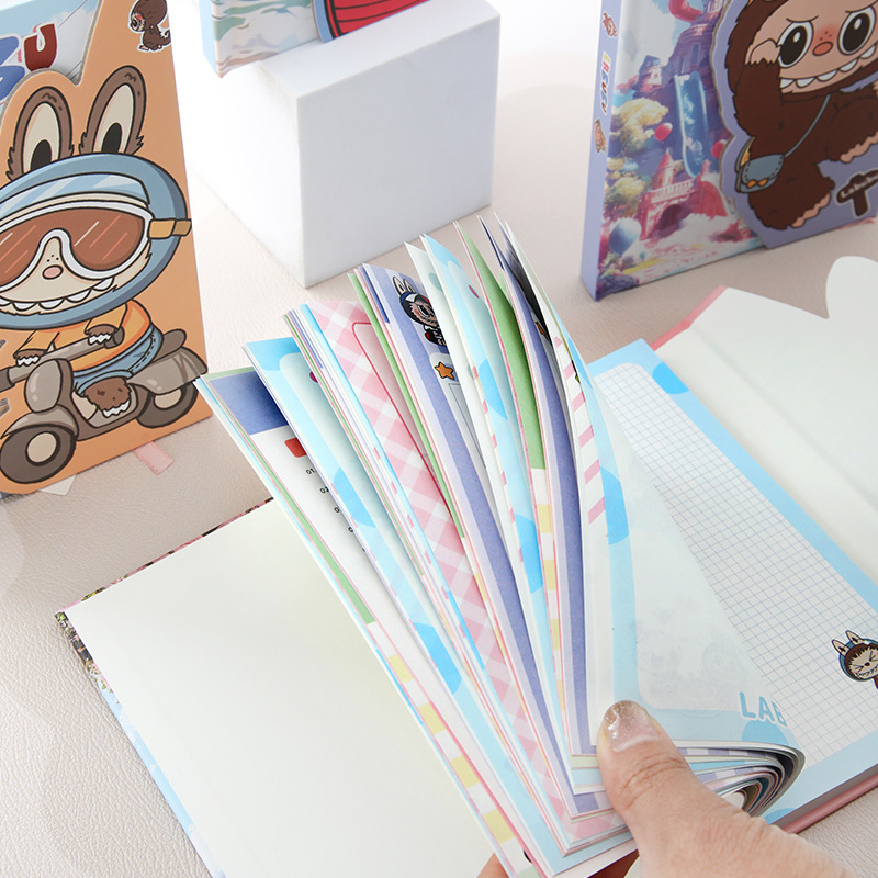 Cuaderno de tela de dibujos animados absorción magnética A6 caja dura cubierta dura cuaderno de notas adorable estudiantes de primaria aprendiendo papelería al por mayor