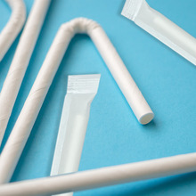 一次性弯吸管饮料纸吸管环保可降解即弃商用跨境专供独立装纸吸管