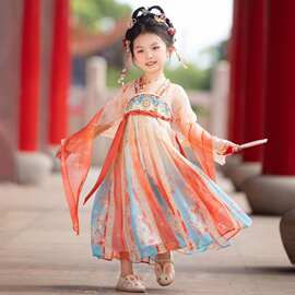 2026夏季新款女宝古风汉服超仙飘逸襦裙小女孩中国风唐装超仙襦裙