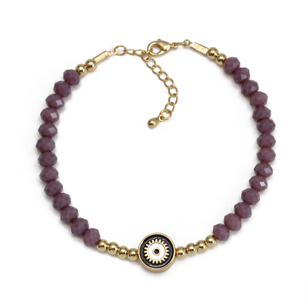 Cartoon Style Eye Copper Enamel Bracelets 1 Piece