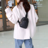 Chest bag one shoulder, capacious bag strap, Korean style