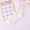 Demi-season cute cartoon coral velvet keep warm knee socks for pregnant, mid-length