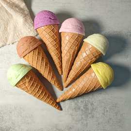 仿真冷饮冰激凌冰淇淋球模型脆皮尖托蛋筒假雪糕甜品装饰道具代发
