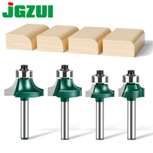 木工圆角刀常用倒R合金圆角刀修边机刀头倒角铣刀1/4柄6柄R角刀具