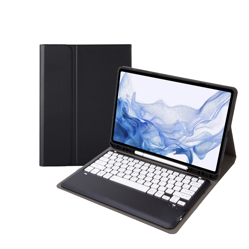 For Samsung S7plusFE tablet Bluetooth keyboard protective case S8Plus magnetic attraction keyboard protective case X800
